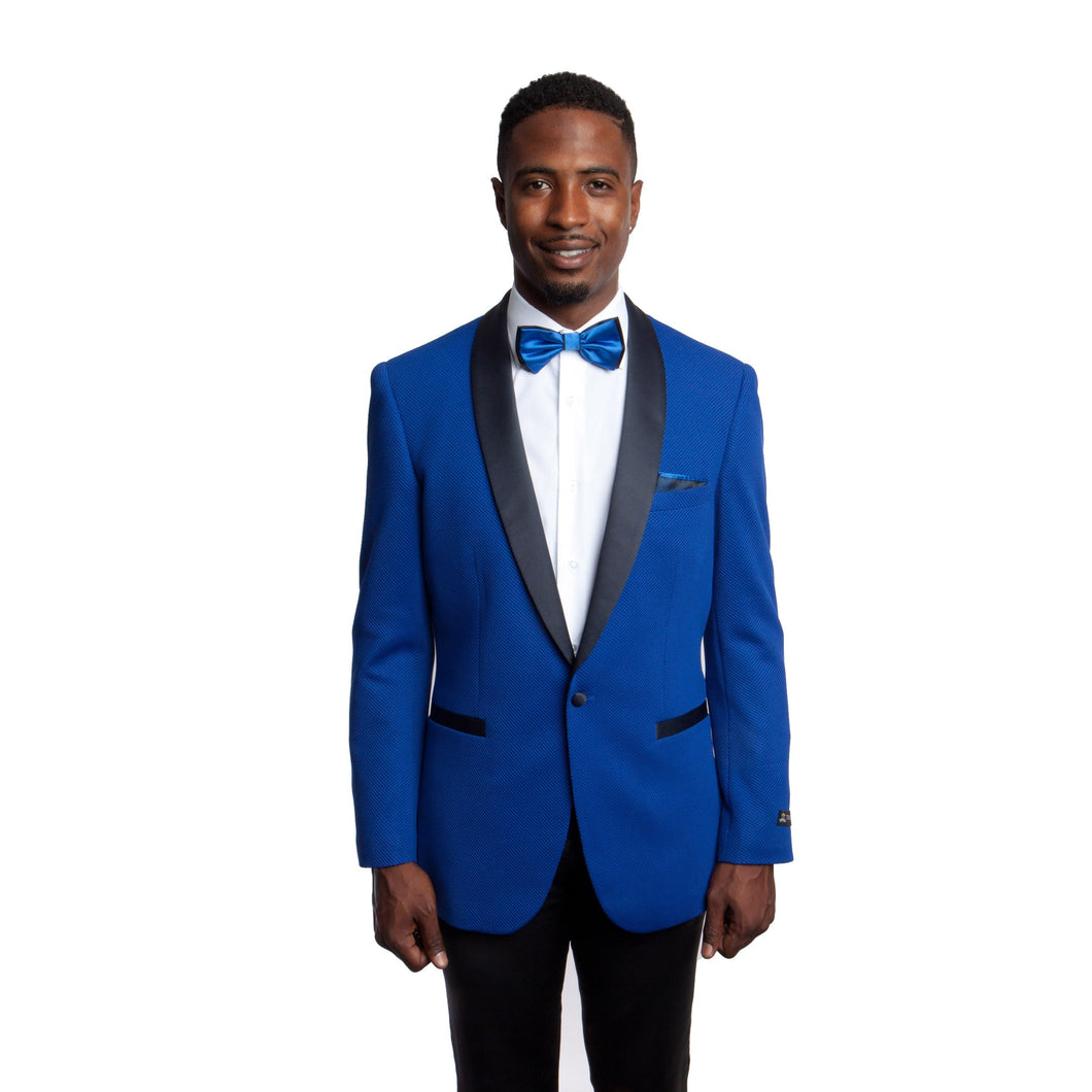 Slim Fit Solid Satin Shawl Collar Sports coat Blazer Jacket For Men