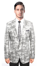 Cargar imagen en el visor de la galería, Modern Fit High Peak Lapel Tone On Tone Mens Sports coat Blazer Jacket For Men
