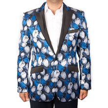 Cargar imagen en el visor de la galería, Modern Fit HIgh Peak Lapel Floral Design Sports coat Blazer Jacket For Men
