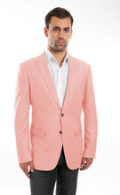 Cargar imagen en el visor de la galería, Slim Fit HIgh Peak Lapel Linen Mens Sports coat Blazer Jacket For Men