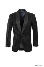 Cargar imagen en el visor de la galería, Matte / Black / Grey Tazio Sports Coat Dinner Jackets