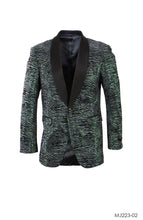 Cargar imagen en el visor de la galería, Black / Grey / Green Tazio Sports Coat Dinner Jackets