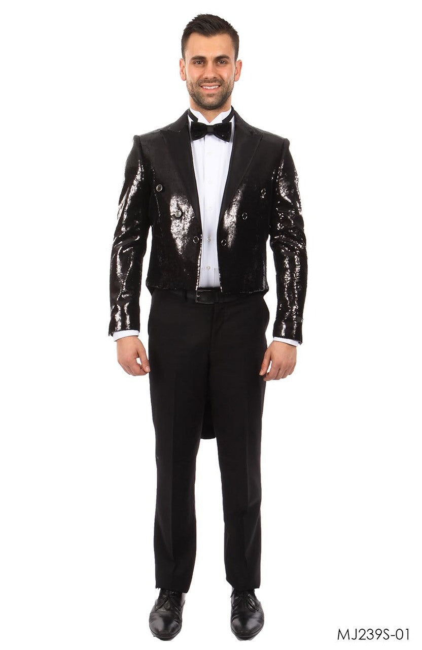Black Tazio Sports Coat Dinner Jackets