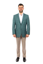 Cargar imagen en el visor de la galería, Mint / Mint Windowpane Tazio Sports Coat Dinner Jackets