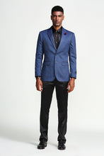 Cargar imagen en el visor de la galería, Slim Fit Windowpane Notch Lapel Sports coat Blazer Jacket For Men