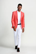 Cargar imagen en el visor de la galería, Slim Fit Solid Notch Lapel Casual Sports coat Blazer Jacket For Men