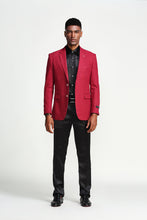 Cargar imagen en el visor de la galería, Slim Fit Solid Notch Lapel Sports coat Blazer Jacket For Men