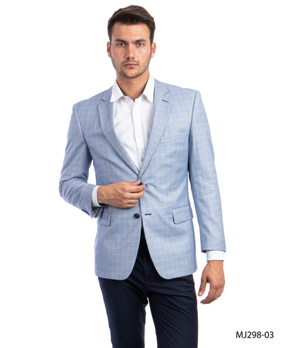 Blue / Gray Blue Tazio Sports Coat Dinner Jackets