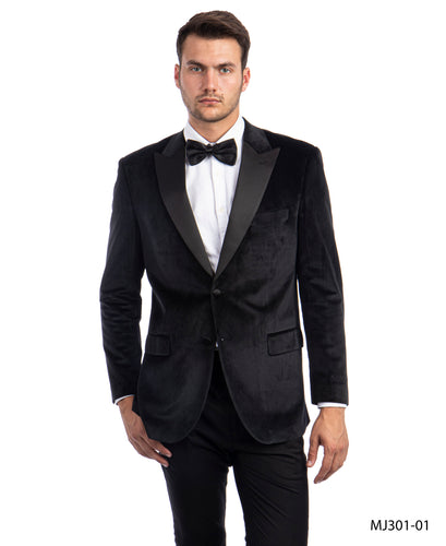 Black Tazio Sports Coat Dinner Jackets