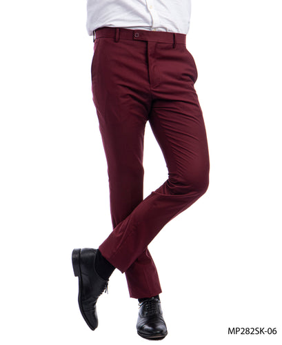 Men's Sean Alexander Performance Stretch Burgundy Dress Pants