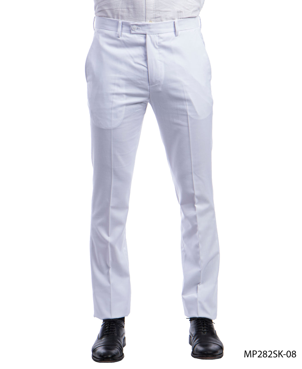 Men's Skinny Fit Sean Alexander Performance Stretch White Dress Pants
