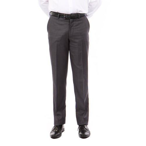Men's Demantie Dark Grey Performance Stretch Wool Dress Pants