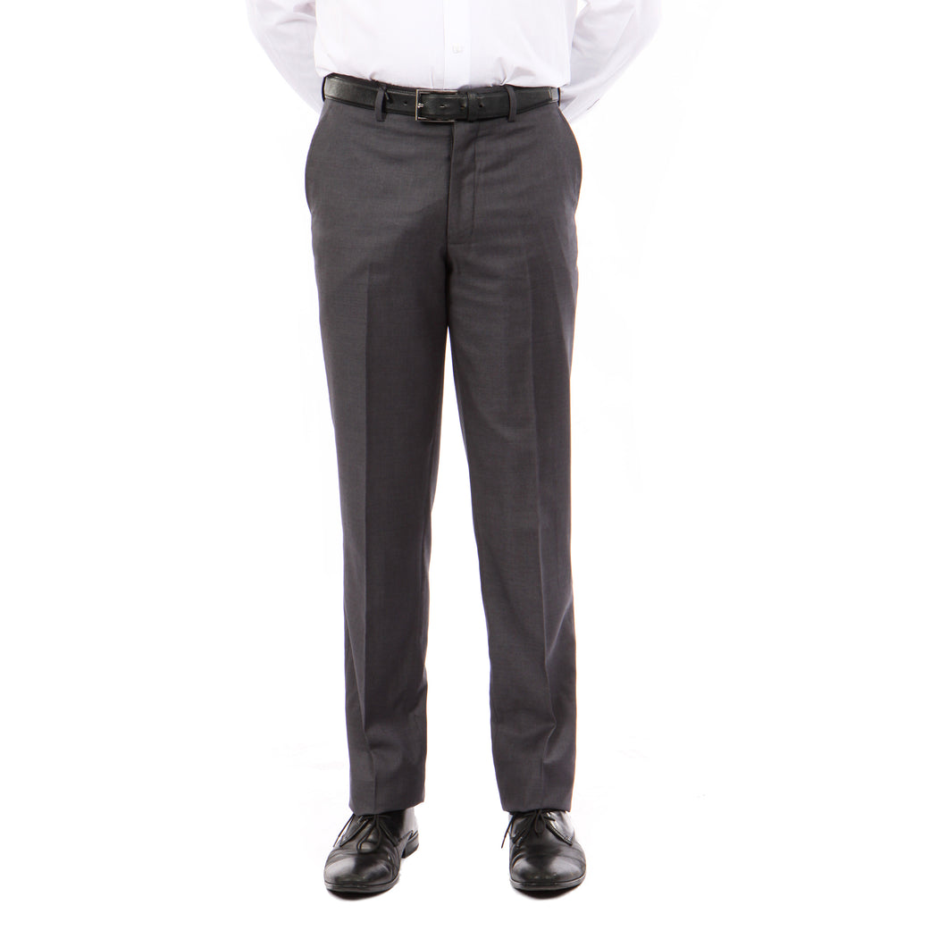 Men's Demantie Dark Grey Performance Stretch Wool Dress Pants