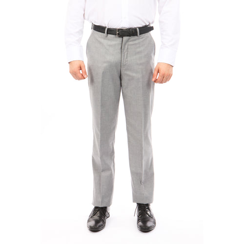 Men's Demantie Grey Performance Stretch Wool Dress Pants