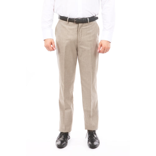 Men's Demantie Tan Performance Stretch Wool Dress Pants