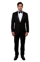 Cargar imagen en el visor de la galería, Peak Lapel Tuxedo Solid Slim Fit Prom Tuxedos For Men