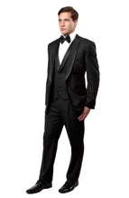 Cargar imagen en el visor de la galería, Shawl Collar Trim/ Peak Lapel Tuxedo Solid Slim Fit Prom Tuxedos For Men
