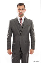 Cargar imagen en el visor de la galería, Dk.Gray Wool Blend Suit For Men Formal Suit Jackets For All Ocassions MW249-02