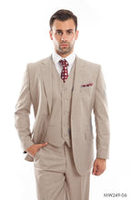 Cargar imagen en el visor de la galería, Tan Wool Blend Suit For Men Formal Suit Jackets For All Ocassions MW249-06