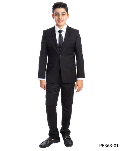Perry Ellis Boy's Black 5-Piece Suit Set