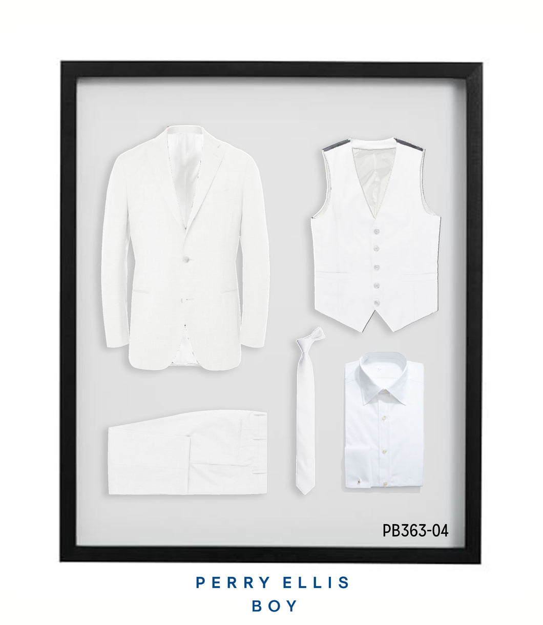 Perry Ellis Boy's White 5-Piece Suit Set