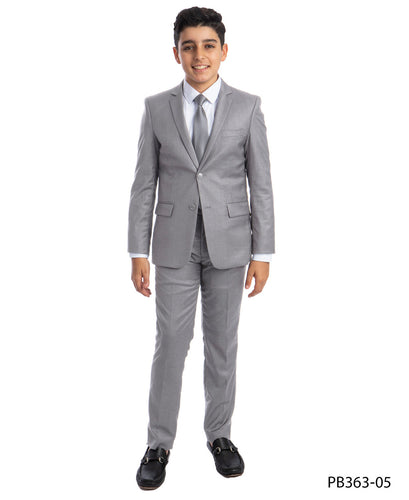 Perry Ellis Boy's Light Grey 5-Piece Suit Set