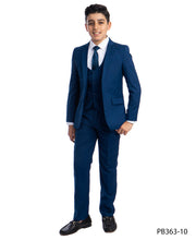Cargar imagen en el visor de la galería, Perry Ellis Boy&#39;s Indigo 5-Piece Suit Set