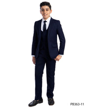 Cargar imagen en el visor de la galería, Perry Ellis Boy&#39;s Navy 5-Piece Suit Set