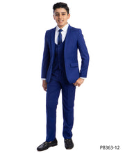 Cargar imagen en el visor de la galería, Perry Ellis Boy&#39;s Royal Blue 5-Piece Suit Set