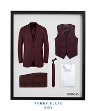 Cargar imagen en el visor de la galería, Perry Ellis Boy&#39;s Burgundy 5-Piece Suit Set
