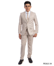 Cargar imagen en el visor de la galería, Perry Ellis Boy&#39;s Tan 5-Piece Suit Set