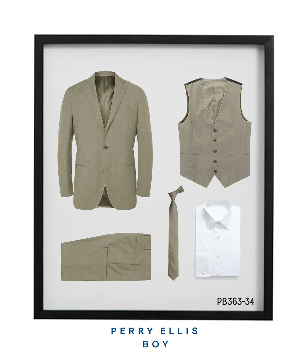 Perry Ellis Boy's Tan 5-Piece Suit Set