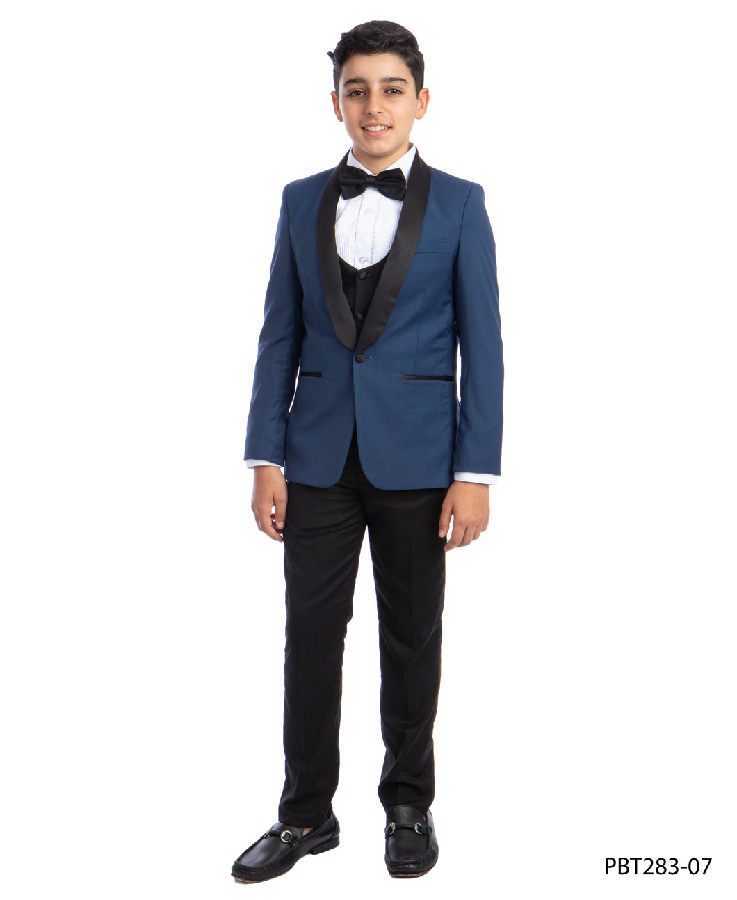 Boy's Perry Ellis Slim Fit Indigo Shawl Collar Tuxedo