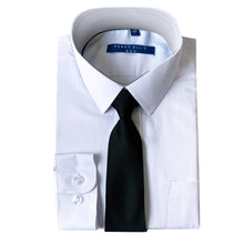 Cargar imagen en el visor de la galería, Perry Ellis Boys Dress Shirts w Black Tie Solid Shirts w Colored Tie