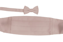 Cargar imagen en el visor de la galería, Men&#39;s Satin Cummerbund Set With Matching Bowtie