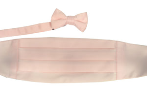 Men's Satin Cummerbund Set With Matching Bowtie