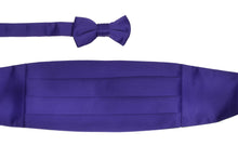 Cargar imagen en el visor de la galería, Men&#39;s Satin Cummerbund Set With Matching Bowtie