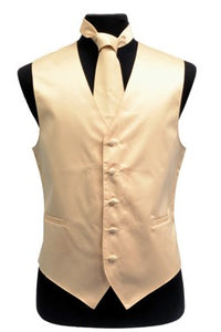 Men's Satin Vests With Matching Necktie