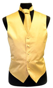 Men's Satin Vests With Matching Necktie