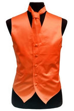 Cargar imagen en el visor de la galería, Men&#39;s Satin Vests With Matching Necktie