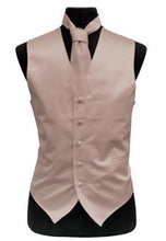 Cargar imagen en el visor de la galería, Men&#39;s Satin Vests With Matching Necktie