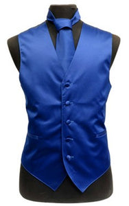 Men's Satin Vests With Matching Necktie