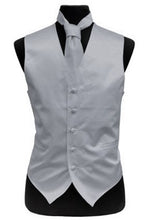 Cargar imagen en el visor de la galería, Men&#39;s Satin Vests With Matching Necktie