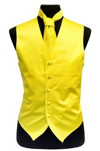 Men's Satin Vests With Matching Necktie