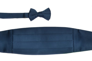 Men's Satin Cummerbund Set With Matching Bowtie