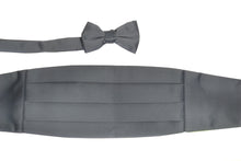 Cargar imagen en el visor de la galería, Men&#39;s Satin Cummerbund Set With Matching Bowtie