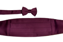 Cargar imagen en el visor de la galería, Men&#39;s Satin Cummerbund Set With Matching Bowtie