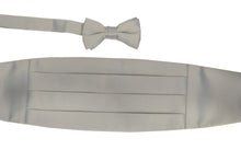 Cargar imagen en el visor de la galería, Men&#39;s Satin Cummerbund Set With Matching Bowtie