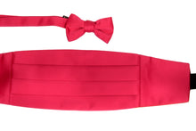 Cargar imagen en el visor de la galería, Men&#39;s Satin Cummerbund Set With Matching Bowtie