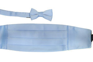 Men's Satin Cummerbund Set With Matching Bowtie